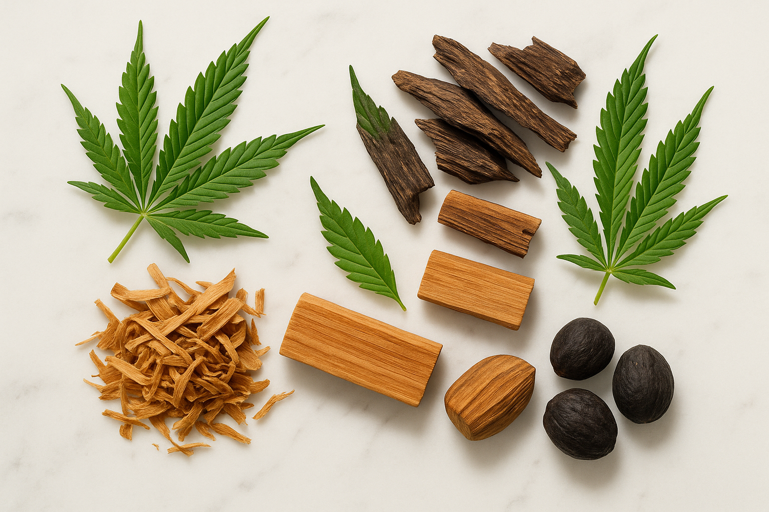 Cali exotic is fragrance that's earthy and luxe scent with notes  Cannabis Leaf, Agarwood, Cedar, Musk 