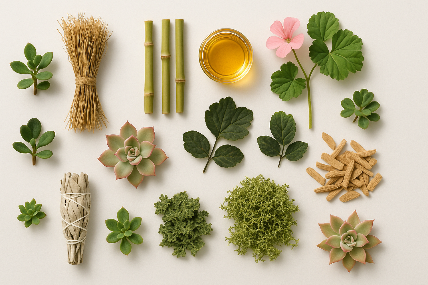 Calabasas Succulents fragrance that's fresh and green with notes of  Vetiver, Bamboo, Honey, Geranium, Sage, Patchouli, Oakmoss, Cucumber, & Sandalwood 